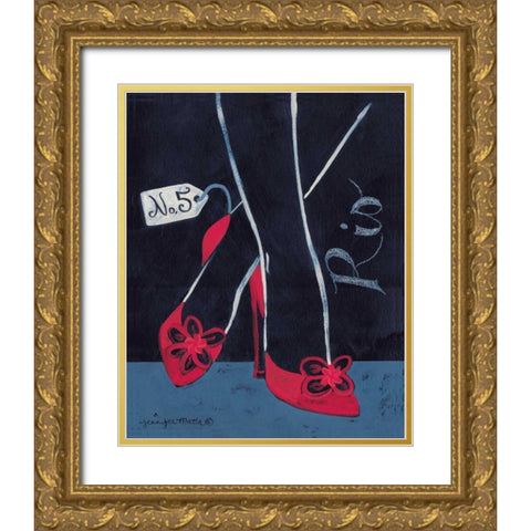 High Heels Rio Gold Ornate Wood Framed Art Print with Double Matting by Matla, Jennifer
