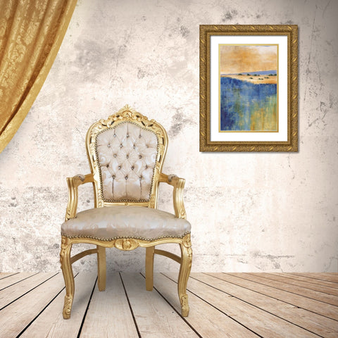 In the Distance I Gold Ornate Wood Framed Art Print with Double Matting by Martin, Cheryl