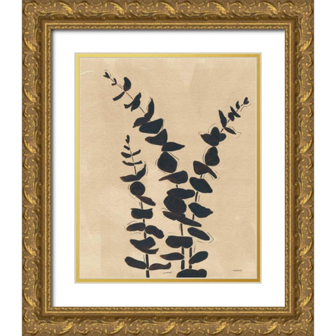 Platinum Shadow I Gold Ornate Wood Framed Art Print with Double Matting by Martin, Cheryl