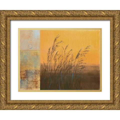 Shimmering I Gold Ornate Wood Framed Art Print with Double Matting by Martin, Cheryl