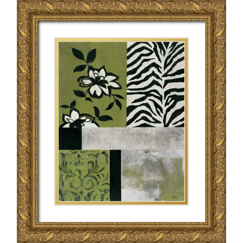 Playing with Patterns I Gold Ornate Wood Framed Art Print with Double Matting by Martin, Cheryl