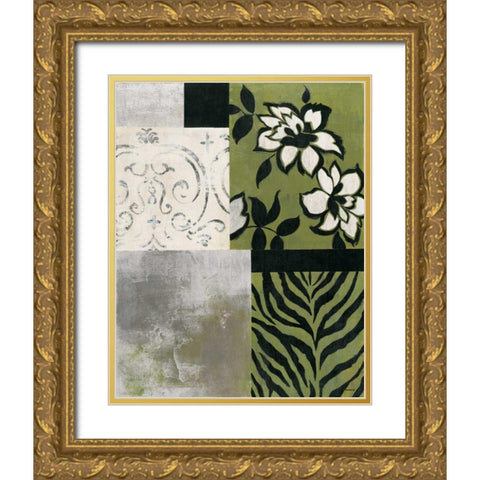 Playing with Patterns II Gold Ornate Wood Framed Art Print with Double Matting by Martin, Cheryl