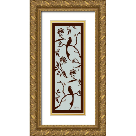 Bird Silo II Gold Ornate Wood Framed Art Print with Double Matting by Murray, Sylvia