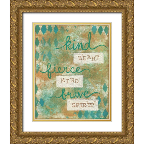 Kind Heart Gold Ornate Wood Framed Art Print with Double Matting by Martin, Monica