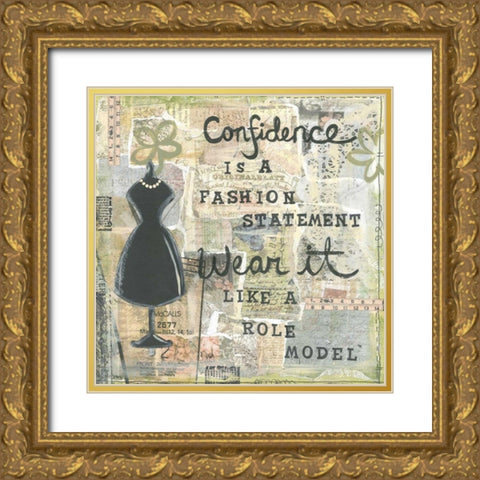Confidence Gold Ornate Wood Framed Art Print with Double Matting by Martin, Monica