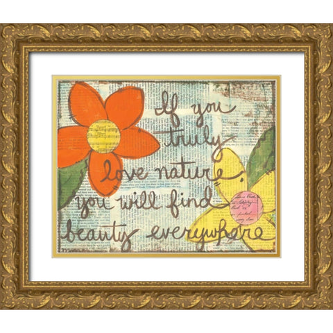 Truly Love Gold Ornate Wood Framed Art Print with Double Matting by Martin, Monica