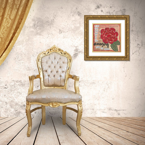Amazing Gold Ornate Wood Framed Art Print with Double Matting by Martin, Monica