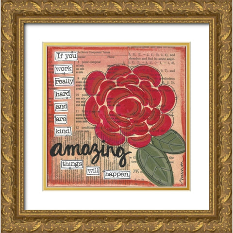 Amazing Gold Ornate Wood Framed Art Print with Double Matting by Martin, Monica