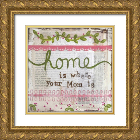 Home Gold Ornate Wood Framed Art Print with Double Matting by Martin, Monica