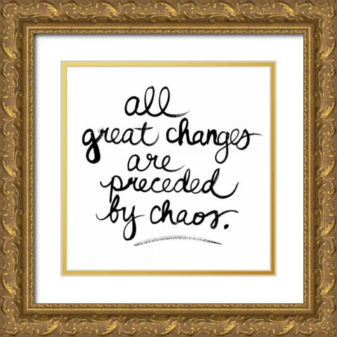 Great Changes Gold Ornate Wood Framed Art Print with Double Matting by Martin, Monica