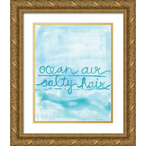 Ocean Air Gold Ornate Wood Framed Art Print with Double Matting by Martin, Monica