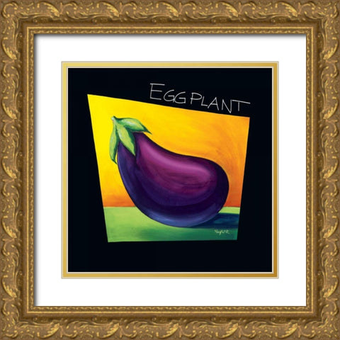 Eggplant Gold Ornate Wood Framed Art Print with Double Matting by Naylor, Mary