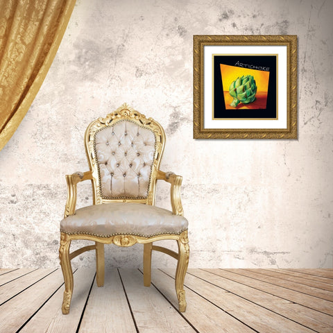 Artichoke Gold Ornate Wood Framed Art Print with Double Matting by Naylor, Mary