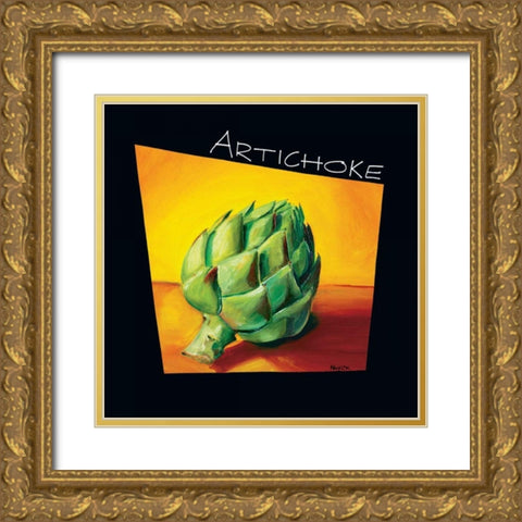 Artichoke Gold Ornate Wood Framed Art Print with Double Matting by Naylor, Mary