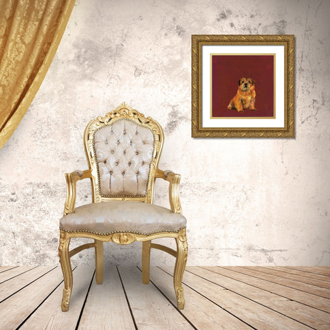Mans Best Friend I Gold Ornate Wood Framed Art Print with Double Matting by Nicholas, Debbie
