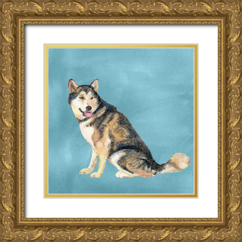 Mans Best Friend II Gold Ornate Wood Framed Art Print with Double Matting by Nicholas, Debbie