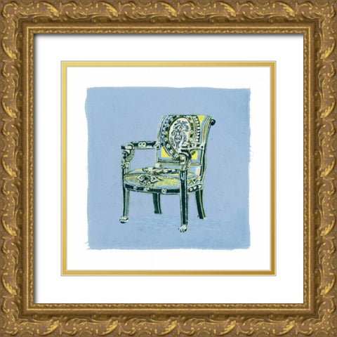 Urn Chair II Gold Ornate Wood Framed Art Print with Double Matting by Nicholas, Debbie