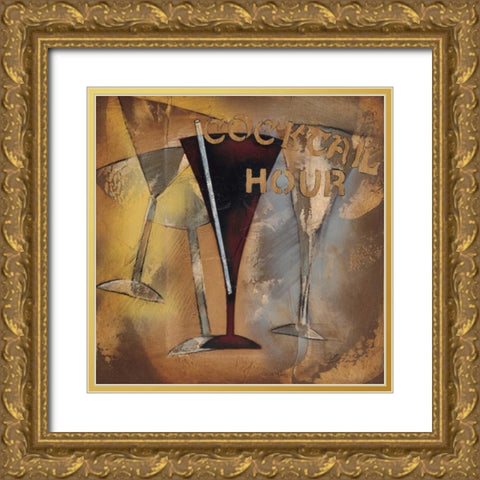 Time for Cocktails I Gold Ornate Wood Framed Art Print with Double Matting by Osborne, Susan