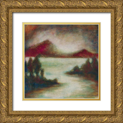 Ocean Light II Gold Ornate Wood Framed Art Print with Double Matting by Osborne, Susan