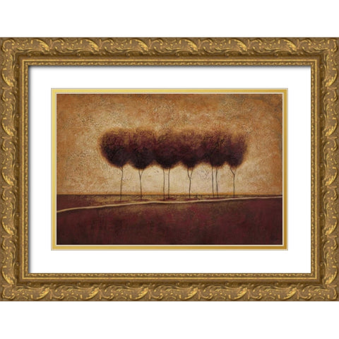 Abstract Landscape III Gold Ornate Wood Framed Art Print with Double Matting by Osborne, Susan