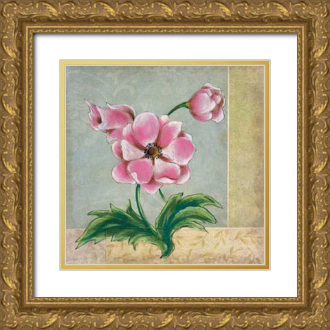 Spring Floral I Gold Ornate Wood Framed Art Print with Double Matting by Osborne, Susan