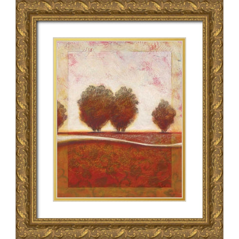 Morning Mist Rising II Gold Ornate Wood Framed Art Print with Double Matting by Osborne, Susan