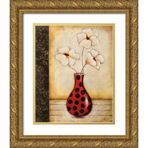 Playful I Gold Ornate Wood Framed Art Print with Double Matting by Osborne, Susan