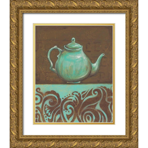 Tea Fusion I Gold Ornate Wood Framed Art Print with Double Matting by Osborne, Susan