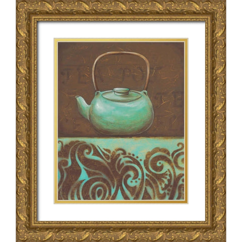 Tea Fusion II Gold Ornate Wood Framed Art Print with Double Matting by Osborne, Susan