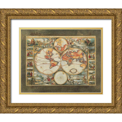 Old World View II Gold Ornate Wood Framed Art Print with Double Matting by Osborne, Susan