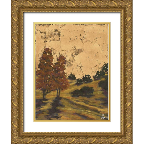 Landscape I Gold Ornate Wood Framed Art Print with Double Matting by Palmer, Michael