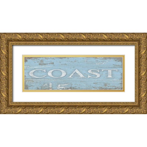 Coast Sign Gold Ornate Wood Framed Art Print with Double Matting by Paton, Julie