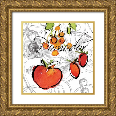 Alfresco Italia IV Gold Ornate Wood Framed Art Print with Double Matting by Paton, Julie