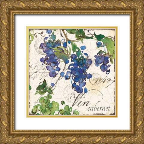 Vin Sq I Gold Ornate Wood Framed Art Print with Double Matting by Paton, Julie