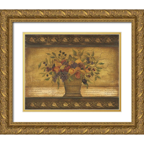 Old World Abundance I Gold Ornate Wood Framed Art Print with Double Matting by Poloson, Kimberly