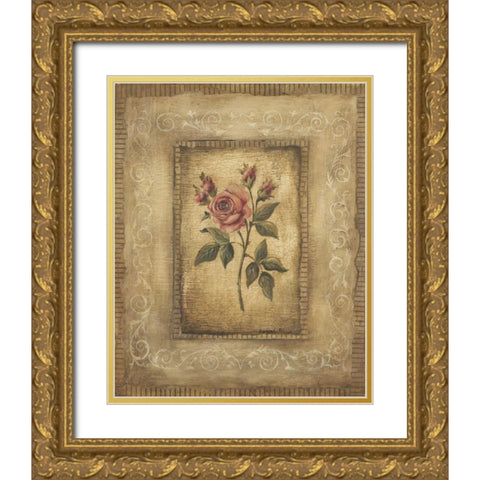 Savin Rose Gold Ornate Wood Framed Art Print with Double Matting by Poloson, Kimberly