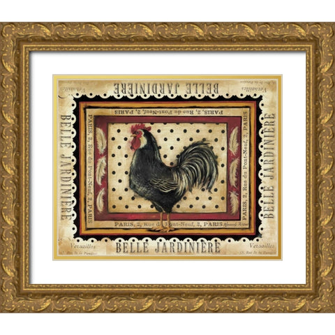 Jaunty Plumerie II Gold Ornate Wood Framed Art Print with Double Matting by Poloson, Kimberly
