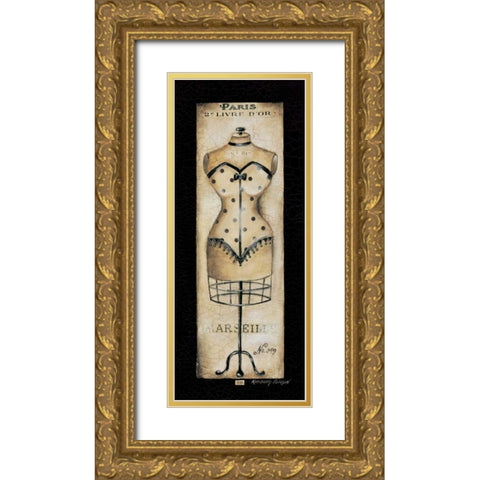 Paris No. 349 Gold Ornate Wood Framed Art Print with Double Matting by Poloson, Kimberly