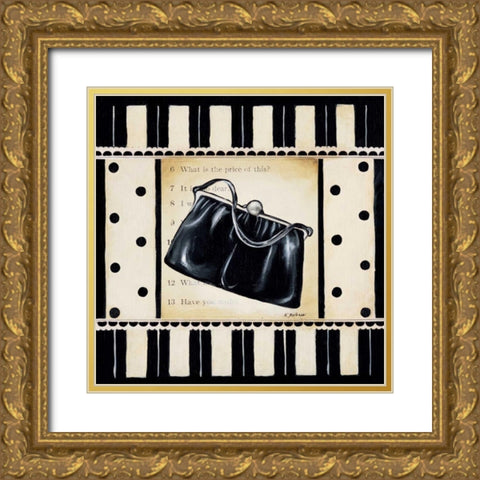 Shopping II Gold Ornate Wood Framed Art Print with Double Matting by Poloson, Kimberly