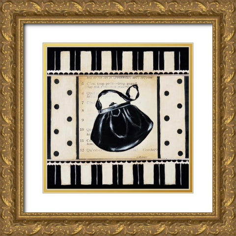 Achats II Gold Ornate Wood Framed Art Print with Double Matting by Poloson, Kimberly