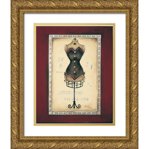 Taille de Robe II Gold Ornate Wood Framed Art Print with Double Matting by Poloson, Kimberly
