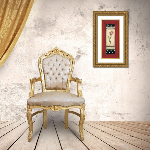 Belgian Tulip I Gold Ornate Wood Framed Art Print with Double Matting by Poloson, Kimberly