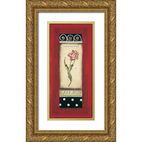 Belgian Tulip I Gold Ornate Wood Framed Art Print with Double Matting by Poloson, Kimberly