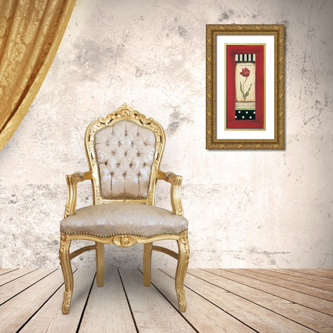 Belgian Tulip II Gold Ornate Wood Framed Art Print with Double Matting by Poloson, Kimberly