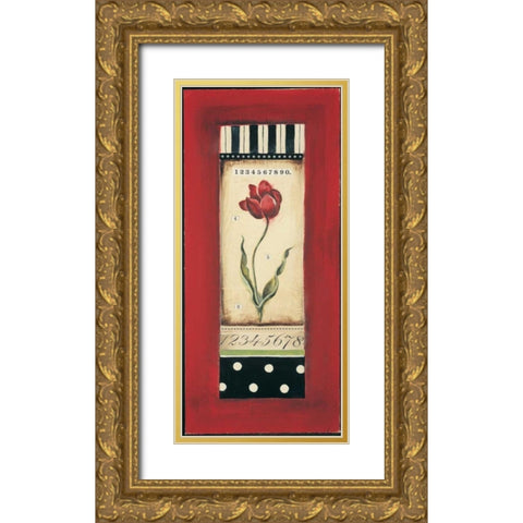 Belgian Tulip II Gold Ornate Wood Framed Art Print with Double Matting by Poloson, Kimberly
