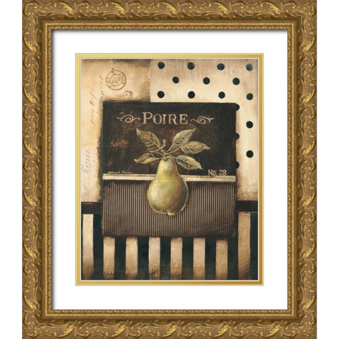 Poire Gold Ornate Wood Framed Art Print with Double Matting by Poloson, Kimberly