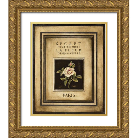 Les Fleurs de Paris I Gold Ornate Wood Framed Art Print with Double Matting by Poloson, Kimberly