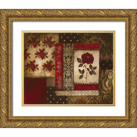 Love is a Rose II Gold Ornate Wood Framed Art Print with Double Matting by Poloson, Kimberly