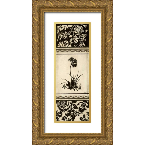 Garden Shadow I Gold Ornate Wood Framed Art Print with Double Matting by Poloson, Kimberly