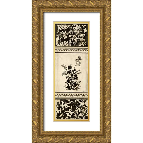 Garden Shadow II Gold Ornate Wood Framed Art Print with Double Matting by Poloson, Kimberly